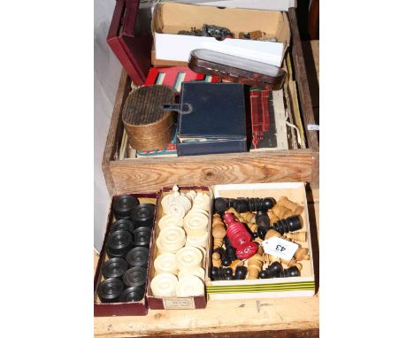 Chess and draughts pieces, Minibrix, etc.