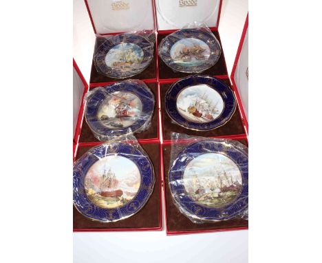 Collection of six Spode Maritime England plates, limited edition, boxed and with certificates.