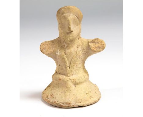 Ancient Assyrian Terracotta Votive Figure of a Man circa 1200 BC. 

 Belonging to the Assyrian period this bearded male is dr