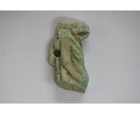 Egyptian Taweret Amulet, Late Period, 664-332 BC.  A faience amulet of the goddess Taweret. 22cm. Ex. Enfield Collection, acq