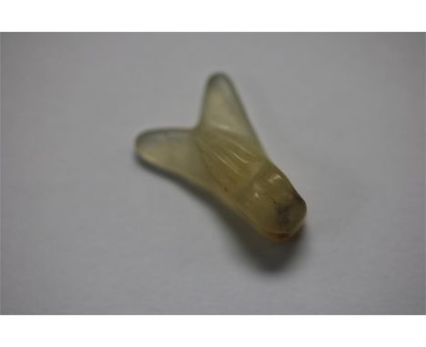 Egyptian Fly Amulet, Late Period, 664-332 BC A carnelian amulet of a fly with engraved details to the wings and eyes; pierced
