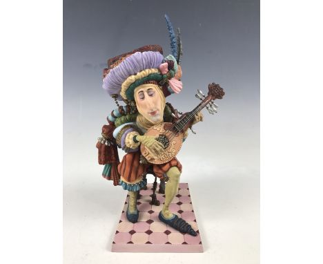 A limited edition James C Christenson Greenwich workshop collection figurine The Lute Player