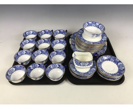 An early 20th Century Aynsley blue-and-white tea service 