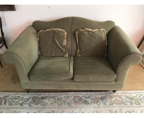 A quality contemporary period-style two-seater sofa