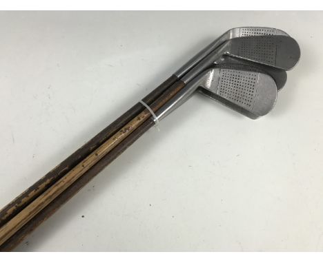 A set of vintage The Fifer golf clubs and a Niblick by M Houston of Irvine