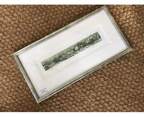 Madge Shaw (Contemporary) Hedgescape, panoramic etching, artist's proof, pencil signed to the margin, framed and mounted unde