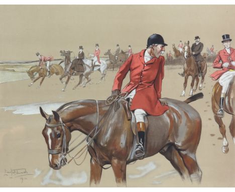 Pair of 19th century coloured hunting prints after Lionel Edwards, 'The M.F.H' and the 'Old Mr Barleycorn', each 47cm x 59cm,