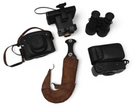 A Jambiya dagger, vintage Cita III, Polaroid and Akica cameras and a pair of binoculars Condition Report:Available upon reque