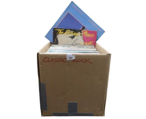 VINYL RECORDS a good box of classic rock LP records with Dire Straits, The Kinks, Genesis, The Beach Boys, the Steve Miller B