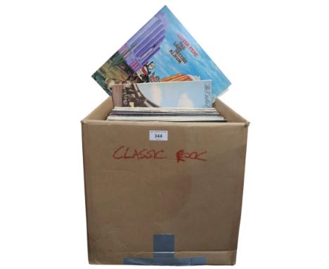 VINYL RECORDS a good box of classic rock LP records with Vertigo, Little Feat, Cat Stevens, Zu Zu Man, The Doobie Brothers, B