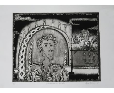 MAGDA AUDIFRED (SCOTTISH CONTEMPORARY) &nbsp;ALUMBRANDO MI ENTRADA &nbsp;Etching, signed lower right, dated (19)95, numbered 