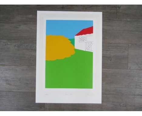 An unframed 1981 coloured print titled Making Hay, indistinct pencil signature and numbered 147/500. Overall size 70cm x 50cm