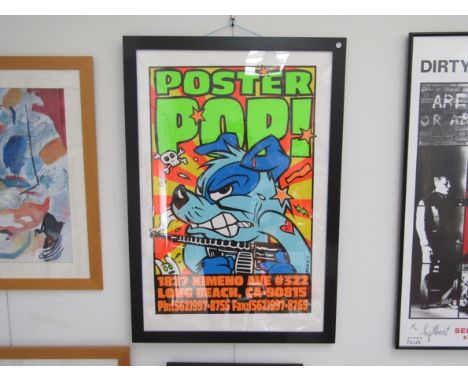 FRANK KOZIK (1962- ): A framed limited edition art print "Poster Pop!", from 1999 signed Kozik to bottom right hand corner an