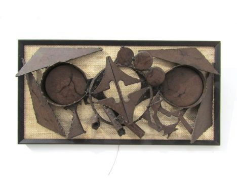 HENRIK HORST (XX)  A wall mounted metal sculptural panel 32.5cm x 62cm   
