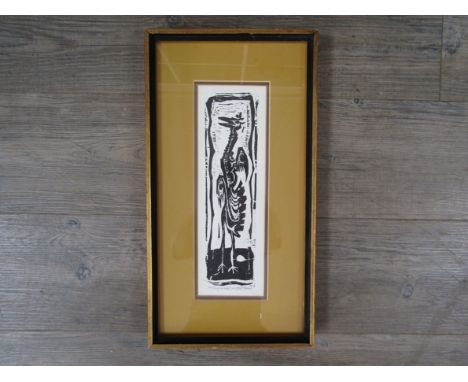 R F McGOVEN, American Artist (1933-2011): A framed original woodblock print, titled "Something new added", signed and titled 