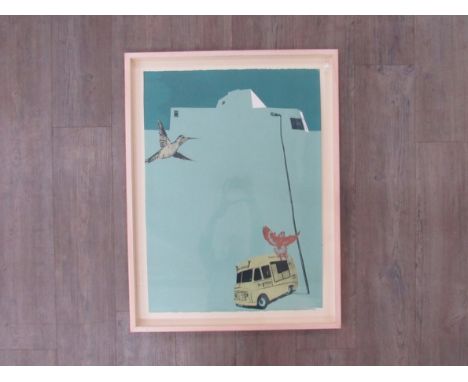 A.MARSH? (XX/XXI) A framed and glazed limited edition screen print, 'Home Street Home' 4/50, 76cm x 56cm 