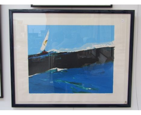 DONALD HAMILTON FRASER (1929-2009): A framed limited edition art print entitled "Seascape", signed and numbered from an editi