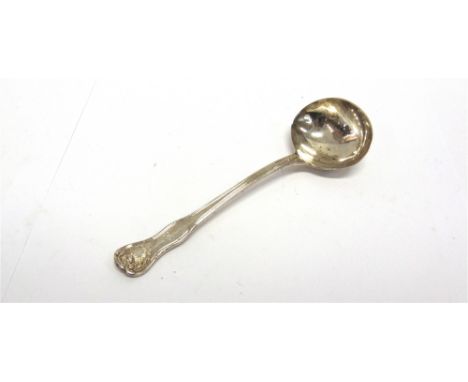 A VICTORIAN SILVER SAUCE LADLE  by George Adams, London 1844, shell pattern variant, monogrammed, 18.5cm long, 78g (2.5 troy 