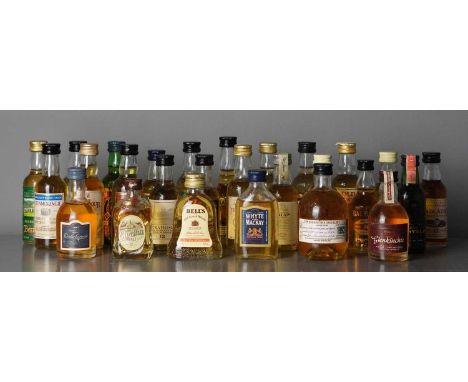 Twenty-seven 5cl miniature whiskies All 5cl unless stated The Glenrothes distillery 43%, 10cl; Glenbarr Abbey 40%; balblair 1