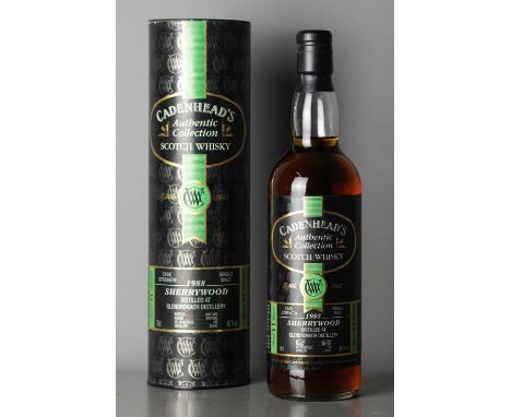 Glendronach 1988 (Cadenhead’s Authentic) 11 year-aged, single-malt scotch from a run of 330 bottles, silent distillery, sherr