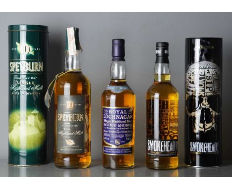 Smokehead Single Islay Malt Whisky, 70cl Smokehead Single Islay Malt Whisky, 70cl, 43%; Speyburn Single HIghland Malt Scotch 