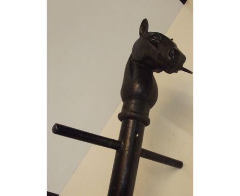 Cast iron horse hitching post 