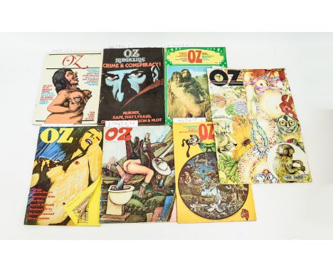 A Collection Of Seven Original OZ Magazines Seven issues of Richard Neville's iconic counter cultural publication. Comprises 