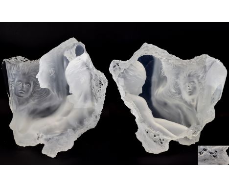Michael Wilkinson Limited Edition Acrylic Sculpture 'Dream Fragment III No. 281/300 Large clear acrylic sculpture by American