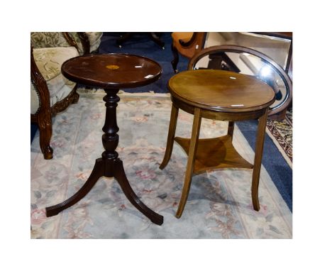 Regency Style Tripod Table, Together with a small circular occasional table.