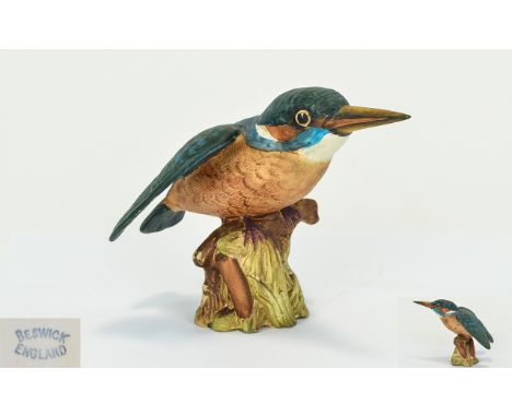 Beswick Bird Figure ' Kingfisher ' ( Matt ) Model Num 2371. Designer Albert Hallam. Issued 1983 - 1989. Height 5 Inches. Exce