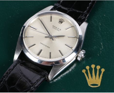 model no. 6426, case ref. 2252XXX, circa 1970, the signed silver dial with baton markers, outer minutes track, central sweep 