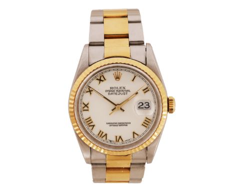 model no. 16233, cade no. W688XXX, circa 1995, the signed white dial with gilt Roman numerals, outer minutes track and magnif
