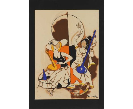 Maqbool Fida Husain (Indian, 1915-2011)Untitledserigraph in colours, signed 'Hussain' in pencil l.r., numbered '91/150'sheet 