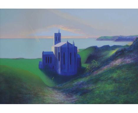 ▴ Graham Ovenden (b.1943)'All Hallows' (The Sea Cathedral)signed, inscribed with title and 'painted for Clive &amp; Jane Wain