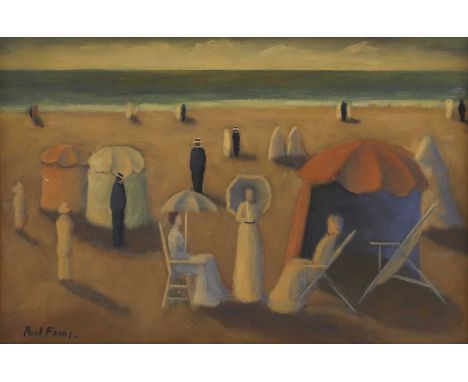 ▴ Paul Frans (Belgian, b.1958)'Les Trois Dames en Conversation'signed 'Paul Frans' l.l., inscribed with title verso, oil on b