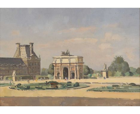 ▴ Edmond Ceria (French 1884-1955)The Tuileries Gardens, Parisindistinctly signed l.r., oil on canvas33 x 46cmCondition Report