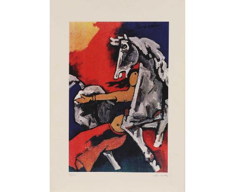 Maqbool Fida Husain (Indian, 1915-2011)Untitledlithograph in colours, signed 'Hussain' in pencil l.r., numbered '86/150' l.l.