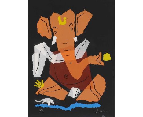 Maqbool Fida Husain (Indian, 1915-2011)Ganeshscreenprint in colours, signed 'Husain' in pen l.r., numbered '79/150' l.l.sheet