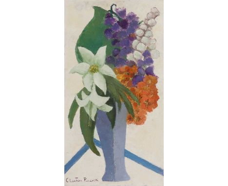 ▴ Clarisse Loxton Peacock (1926-2004)A vase of summer flowerssigned 'C Loxton Peacock' l.l., oil on canvas76 x 41cm, unframed