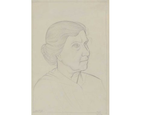 Eric Gill ARA (1882-1940)Portrait of Mrs A T Gill - the artist's mothersigned and dated 'Eric G/Dec. 2. 24' l.r., inscribed '