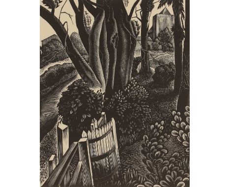 ▴ Guy Malet (1900-1973)'The Gateway'woodcut, signed 'GUY MALET' in pencil l.r., inscribed with title and numbered '69/75' l.l