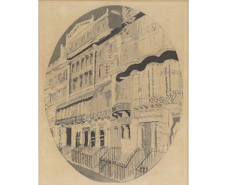 ▴ John Piper CH (1903-1992)'Regency Square' (Levinson 20)aquatint, 1939, plate IX from the 'Brighton Aquatints' series, an ed