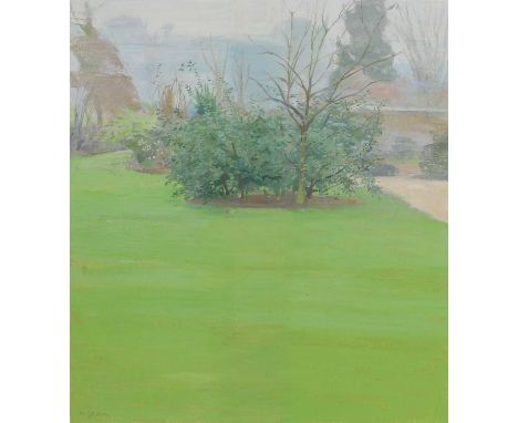 ▴ Margaret Green (1925-2003)A view of a garden, possibly the artist's home near Stowmarket in Suffolksigned 'M Green' l.l., o
