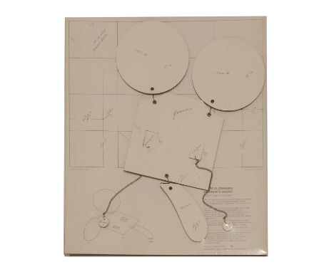 Claes Oldenburg (Swedish-American, 1929-2022)'Geometric Mouse Scale D', 1971die-cut paper/card, stainless steel, wire hinges 