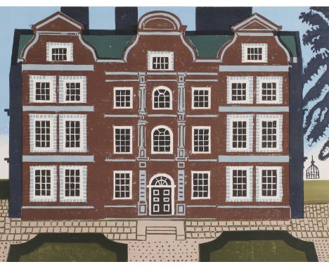 ▴ Edward Bawden RA (1903-1989)'Kew Palace' (MG 173)lithograph in colours, from a linocut published by the Curwen Gallery, pri