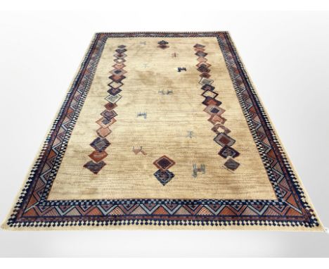 A machine-made eastern-style carpet, 296cm by 202cm