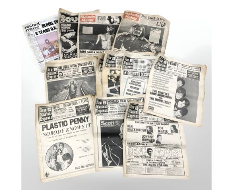 An interesting collection of vintage music papers, Cat Stevens, Music is the Message, Jimi Hendrix, New Musical Express, The 