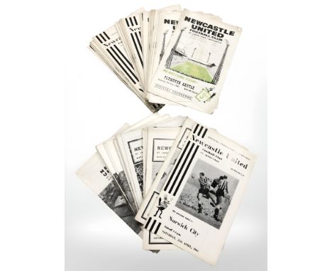 Seventy three Newcastle United football programmes, the earliest 8 September 1962, the latest 18 December 1965.  (73) 