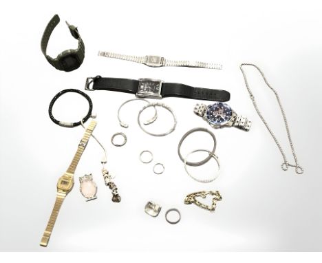 A group of jewellery to include Citizen Eco-Drive Gent's watch, two Casio watches, Ben Sherman and Casio G-Shock watches, ban