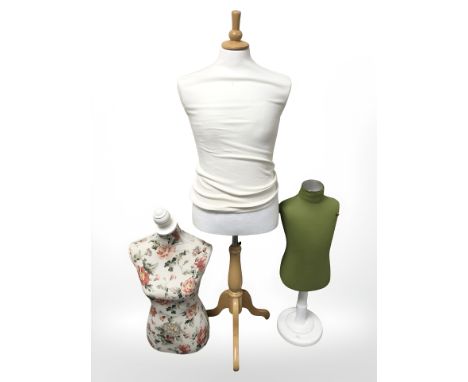 Three mannequin torsos 
